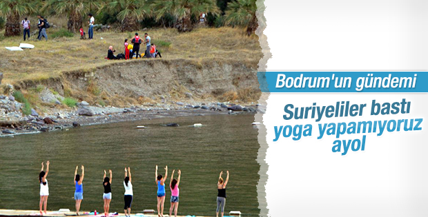 Mülteciler yoga yapan kadınları şaşırttı