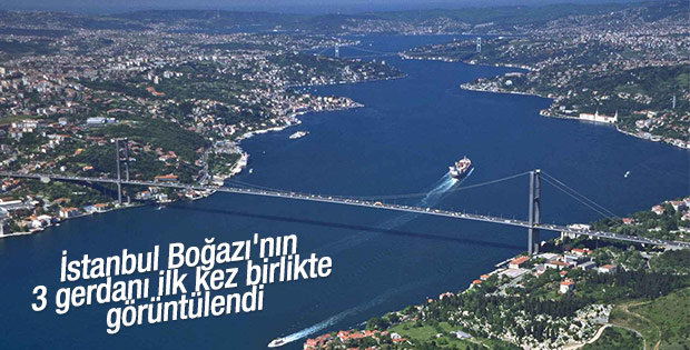 Boğaz'ın 3 gerdanı ilk kez birlikte görüntülendi