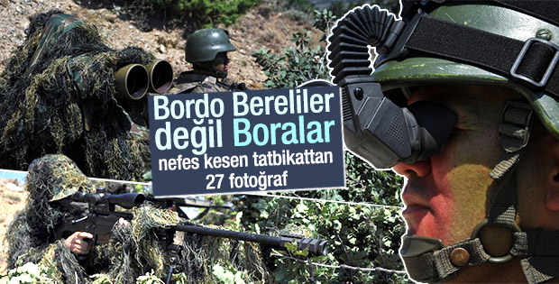 Boralar'dan nefes kesen tatbikat görüntüleri