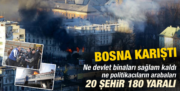Bosna Hersek'te şiddetli protestolar - izle