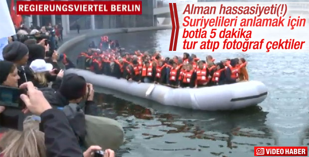 Alman vekiller göçmen empatisi için bota bindi