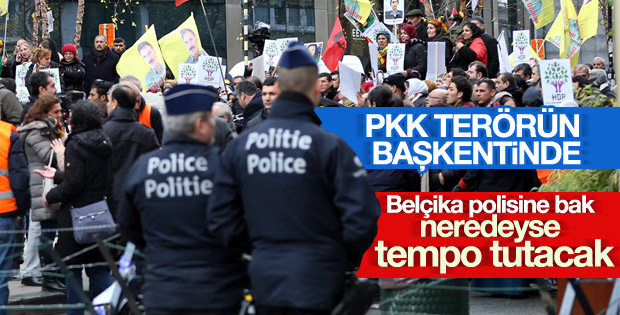 Belçika'da PKK gösterisi