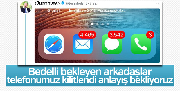 Bülent Turan, bedelli için kendisini arayanlara takıldı