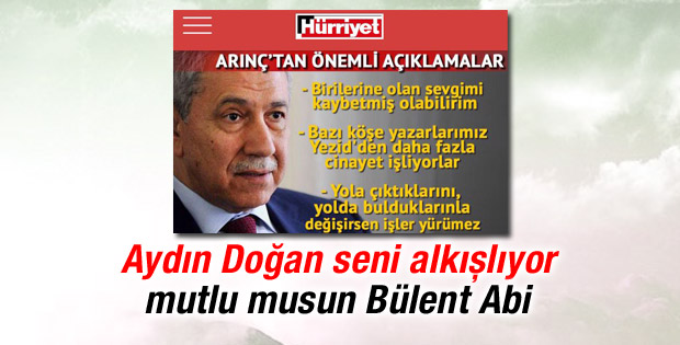 Bülent Arınç Aydın Doğan'ın kanalında muhalefet yaptı
