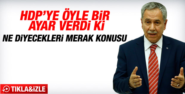 Bülent Arınç: HDP üstüne düşen misyonu yerine getirmeli