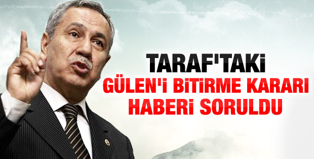 Bülent Arınç'tan Taraf'ın iddialarına açıklama geldi - izle