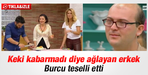Katıldığı yarışmada keki kabarmayan yarışmacı ağladı