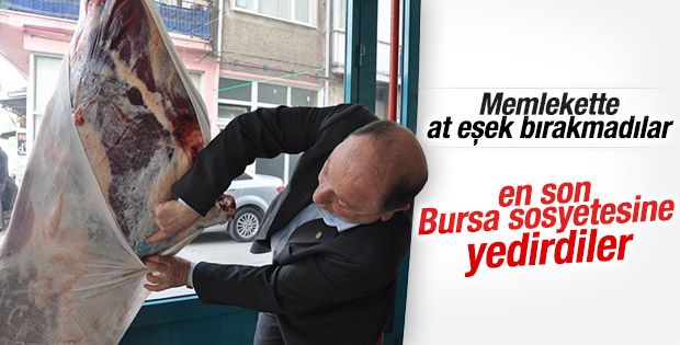 Bursa'da at eti skandalı