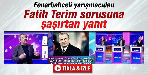 Büyük Risk'te yarışmacıdan şaşırtan Fatih Terim yanıtı