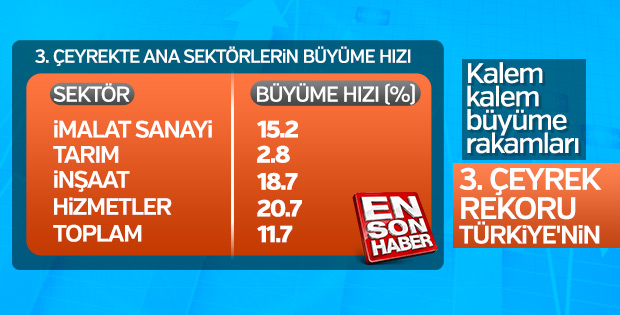 Türkiye'nin büyüme rakamlarının detayları
