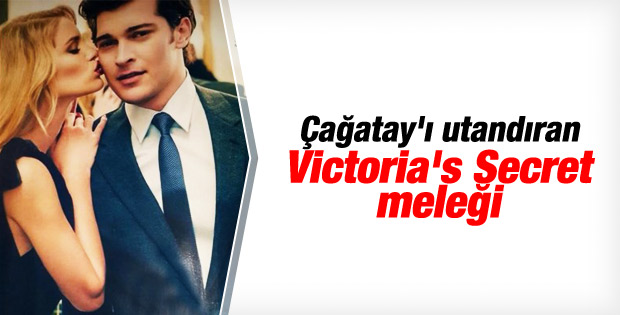 Victoria’s Secret meleği Çağatay Ulusoy'u öptü
