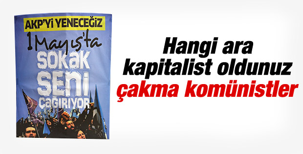 Üniversiteli solcuların 1 Mayıs afişi dikkat çekti
