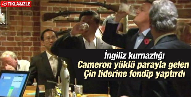 Cameron ve Çin lideri Şi Cinping'in bira keyfi