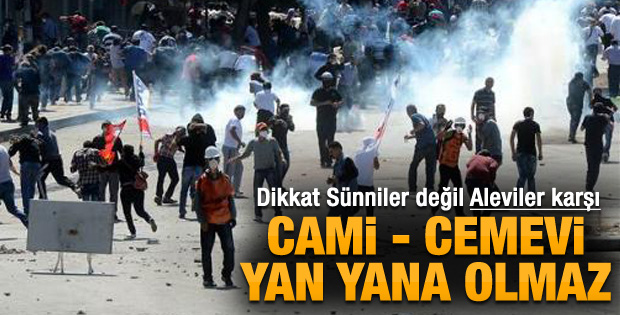 Cami ve Cemevi temel atma töreninde olay