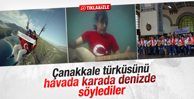Havada karada ve denizde Çanakkale türküsü klibi - İzle