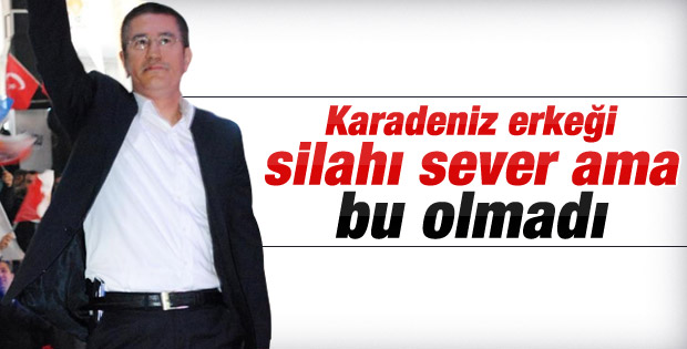 Ak Partili Nurettin Canikli sahneye belinde silahla çıktı