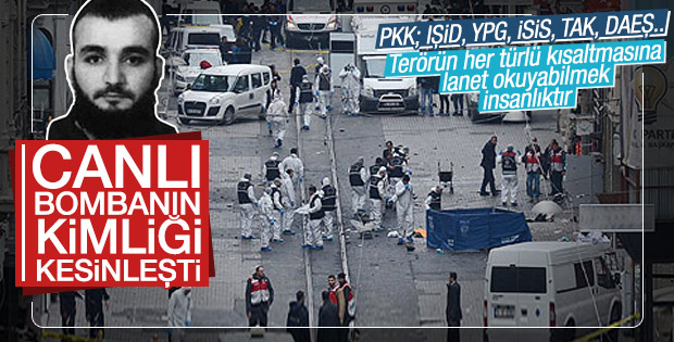 Taksim'deki canlı bombanın kimliği kesinleşti 