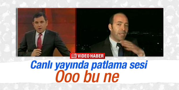 Canlı yayında patlama sesi