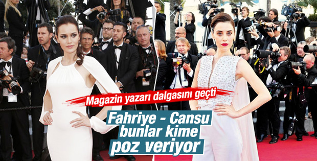 Cannes'a katılan Cansu Dere kırmızı halıda önemsenmedi