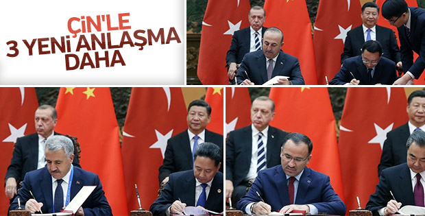 Çin'le karşılıklı anlaşmalar imzalandı