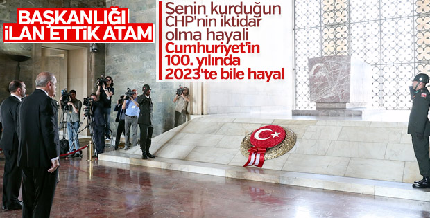 Cumhurbaşkanı Erdoğan Anıtkabir'e gitti