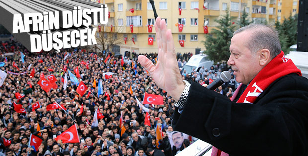 Cumhurbaşkanı: Afrin yavaş yavaş düşüyor