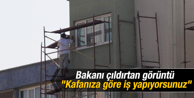 Bakan Çelik'ten güvenlik önlemi almayan inşaata müdahale