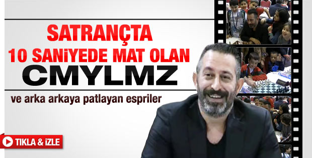 Cem Yılmaz 10 saniyede mat oldu