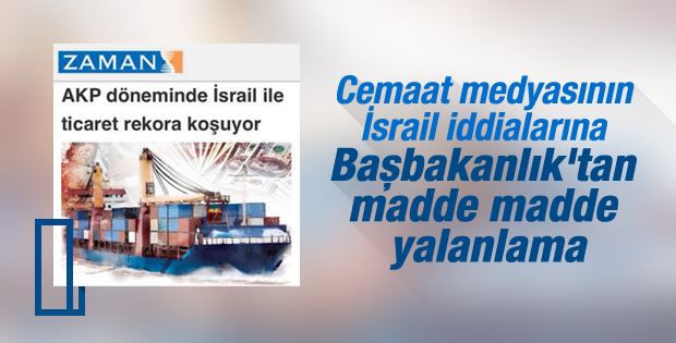 Başbakanlık'tan madde madde İsrail iddialarına yanıt