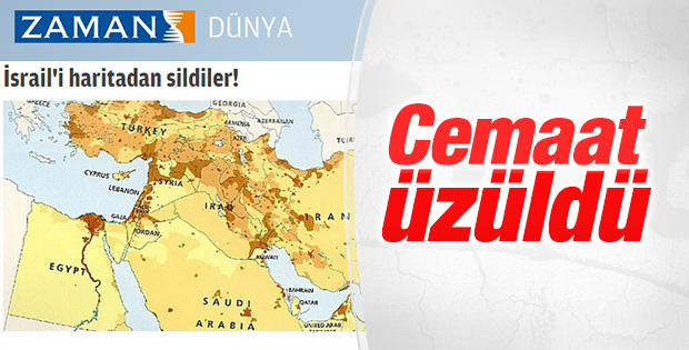 Zaman gazetesinden İsrail'i haritadan silen firmaya tepki
