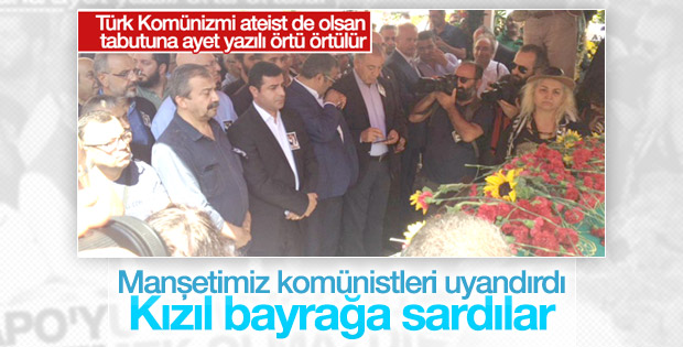Vedat Türkali'nin tabutu kızıl bayrağa sarıldı
