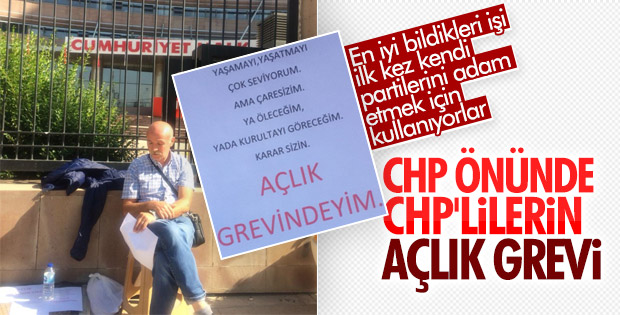 Kurultay isteyen CHP'liler açlık grevinde