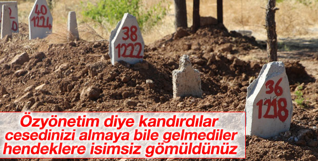 56 PKK’lı teröristin cenazesi sessiz sedasız gömüldü