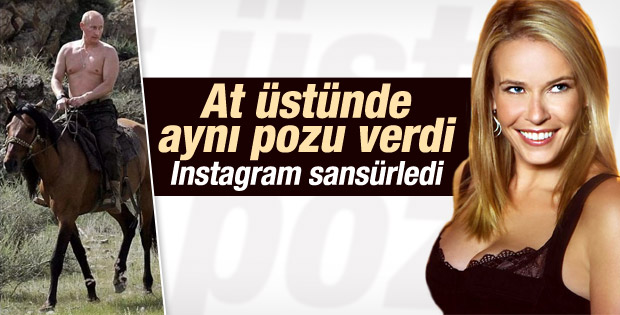 Chelsea Handler'ın üstsüz Putin pozuna Instagram'dan sansür