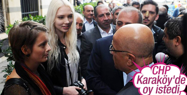 CHP'liler Karaköy'de esnafı ziyaret etti