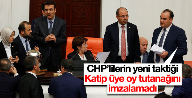 CHP'li katip üye 7. maddenin oy tutanağını imzalamadı