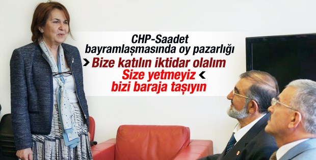 CHP - Saadet bayramlaşmasında oy pazarlığı
