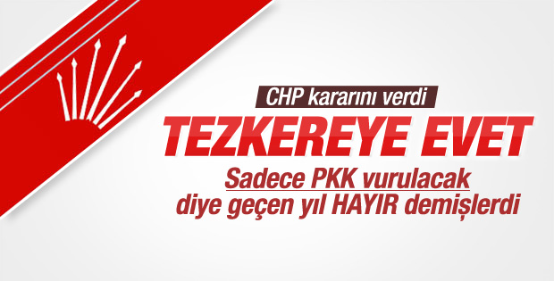 CHP Suriye tezkeresine evet oyu verecek