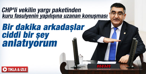 CHP'li vekilden Meclis'te kuru fasulye tarifi - izle
