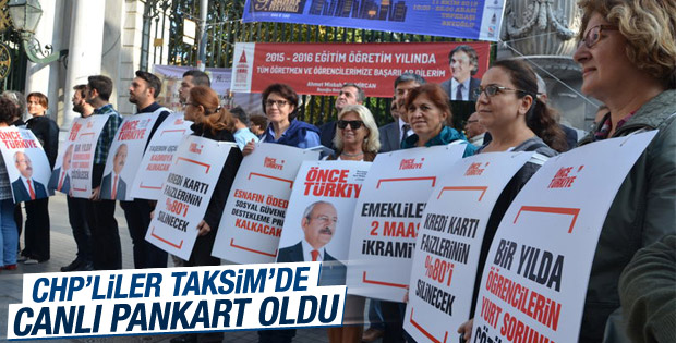CHP'liler canlı billboard oldu