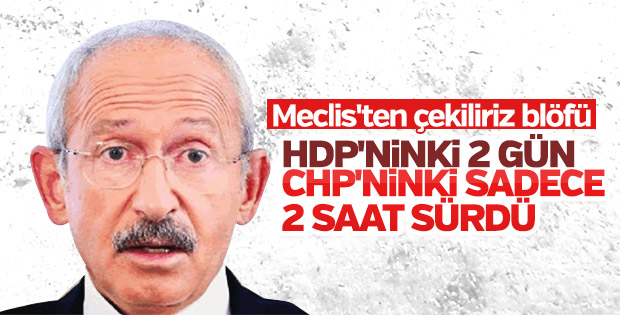 CHP'nin blöfü HDP'ninkinden de kısa sürdü