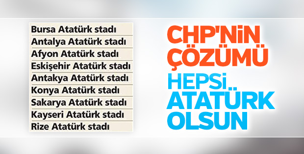 CHP'li vekilden stadyumlar için isim önerisi