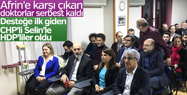 TTB üyelerine destek için giden CHP ve HDP'liler