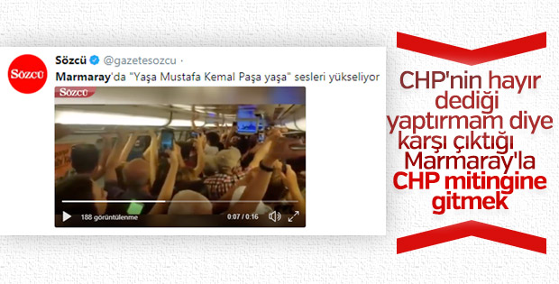 Ve CHP'liler Marmaray'a biner
