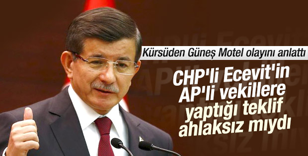 Başbakan Davutoğlu: Güneş Motel olayı CHP ürünüdür