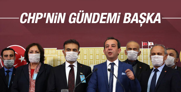 Meclis'te maskeli basın toplantısı