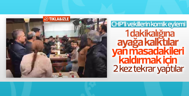 CHP'li vekillerin ayağa kalk eylemi