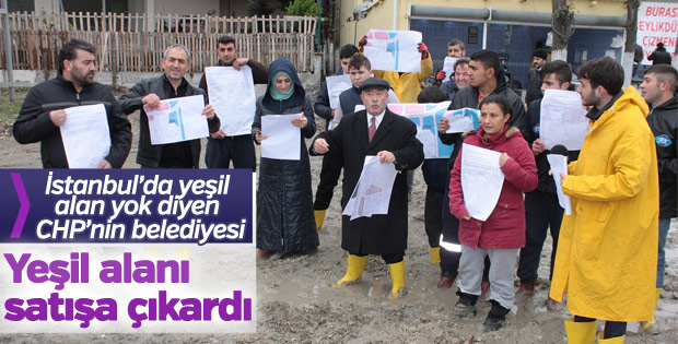 CHP'li belediye yeşil alanı satışa çıkardı