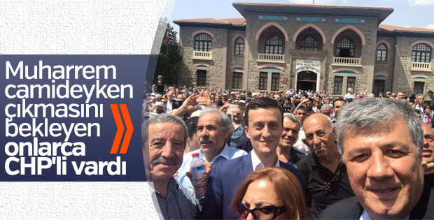 CHP'liler Muharrem İnce'nin camiden çıkmasını bekledi