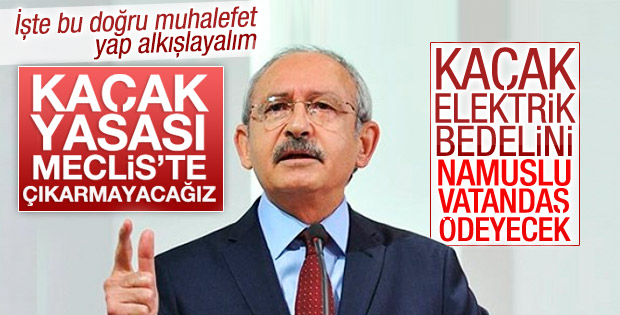 CHP kaçak elektrik yasasını protesto edecek